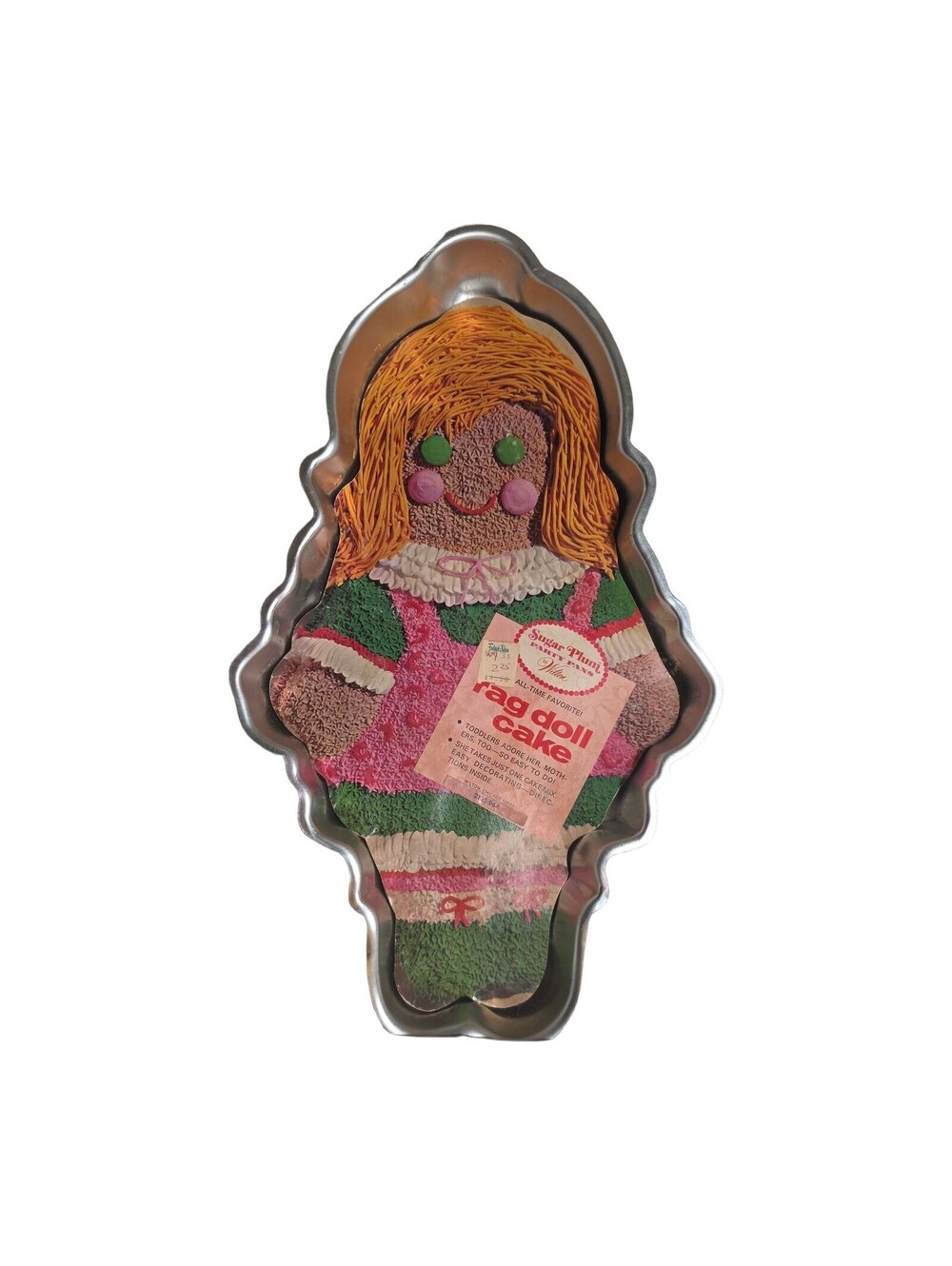 Wilton 1971 Rag Doll Cake Pan 502-968 Insert Silver Aluminum - Used